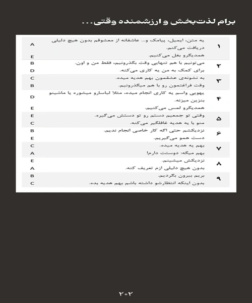 پنج زبان عشق - نمونه چهارم - جزیره کتاب های الکترونیکی